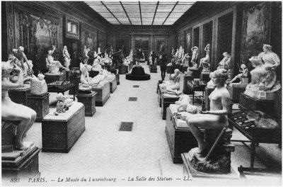 Room of Statues in the Musee du Luxembourg, Paris by French Photographer